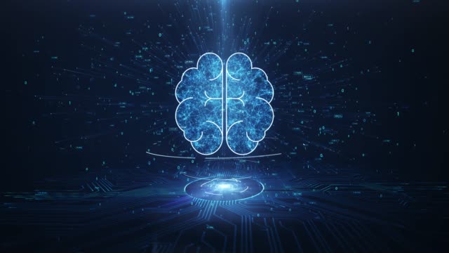 Künstliche-Intelligenz-Gehirnanimation,-Big-Data-Flow-Analysis,-Deep-Learning-Modern-Technologies-Concepts.Neural-Connection-Visualisierung.-Futuristische-Cyber-Technologie-Innovation,-Cyber-Mind.