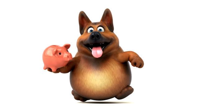 Spaß-deutsche-Schefer-Hund---3D-Animation