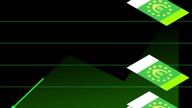 euro-fall-in-a-pile-on-black-background-green-line-graph