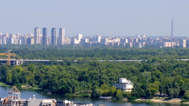 Panorama-Videoclip-Ansichten-der-Böschung-des-Dnjepr