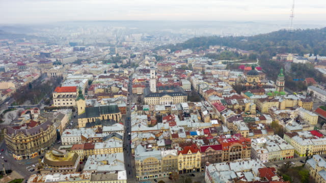 Panorama-der-antiken-Stadt.-Ukraine-Lviv-City