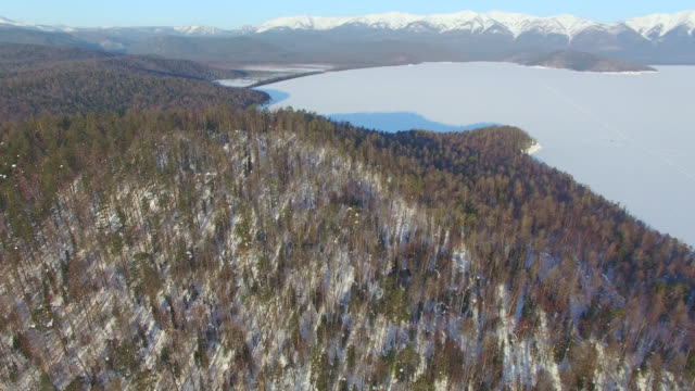 4K.-Aerial-survey-from-the-air.-Winter.-Lake-Baikal