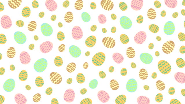Huevos-de-Pascua-patrón-emergente-animación-loop-4K-sobre-fondo-blanco