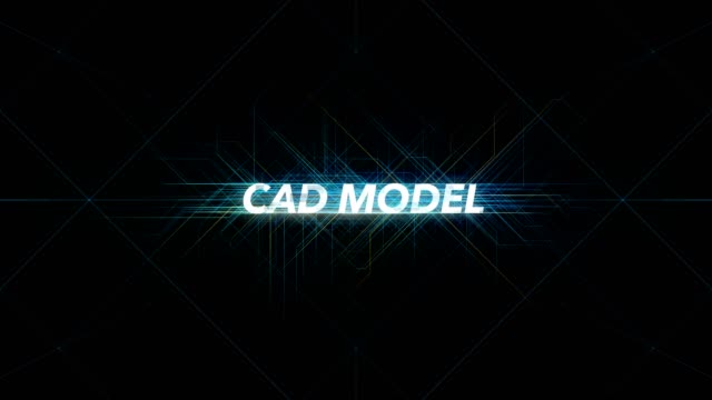 Digitale-Leitungen-Tech-Wort---CAD-Modell