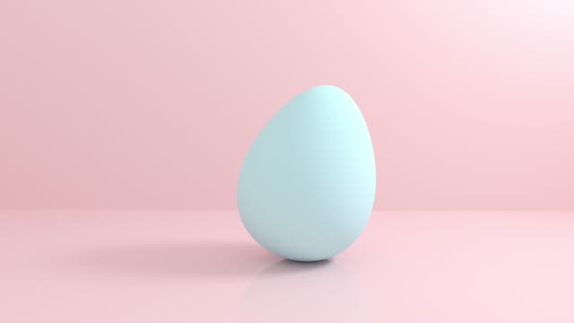 Glückliches-Osterfest-3d-lassen-Ei-rotieren-auf-Pastell-Hintergrund.-4K-nahtlose-Loop-Animation.