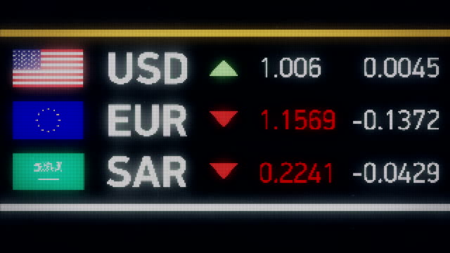 Riyal-saudí,-euro-cayendo-en-comparación-con-el-dólar-estadounidense,-crisis-financiera,-impago