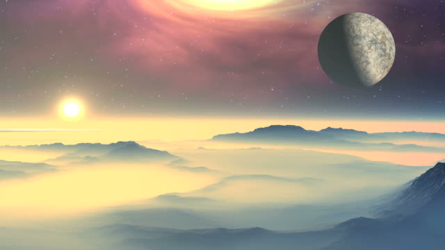 Sonnenaufgang-auf-der-fantastischen-Planet