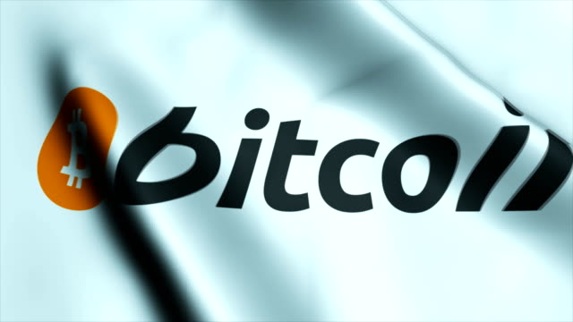 Ultra-HD-quality-Waving-flag-with-bitcoin