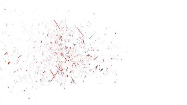 polígonos-rojo-3D-spin-y-montan-en-un-3d-símbolo-de-bitcoin-en-el-destino.-4-k-limpia-de-animación-en-3d-sobre-fondo-blanco