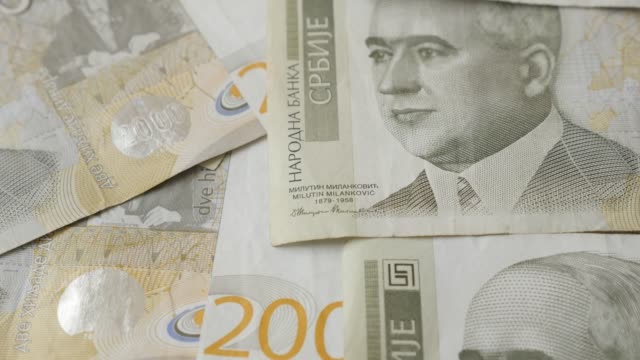 Banknoten-der-serbischen-Geld--und-Business-Hintergrund