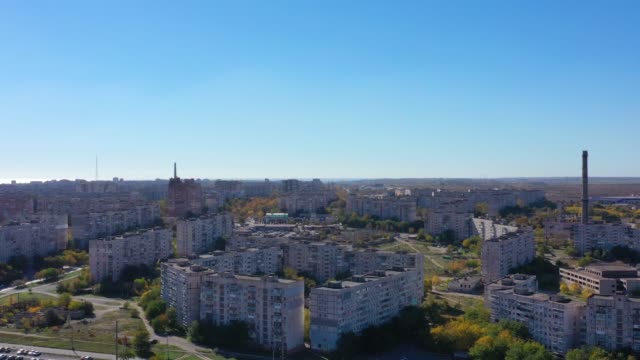 Aerial-video..-Mariupol-Ukraine.-View-from-the-aerial-view-of-the-buildings