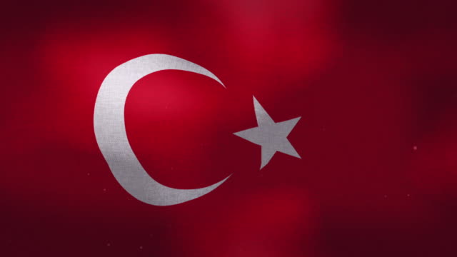 Bandera-Nacional-de-Turquía-agitando