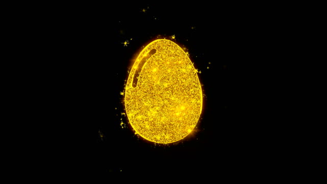 Egg-Icon-Sparks-Particles-on-Black-Background.