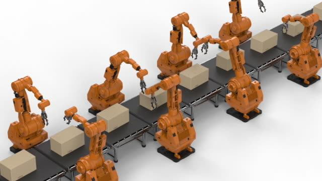 Roboterarm-in-der-Fabrik