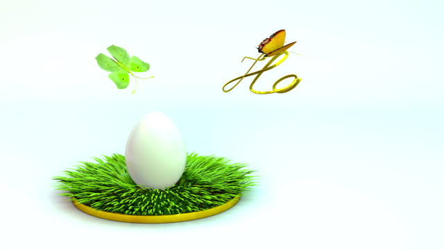 Huevo-de-Pascua-sobre-la-hierba.-Render-3D.