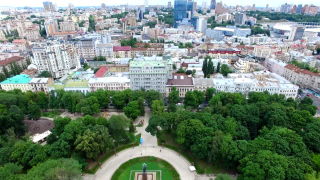 Park-Taras-Shevchenko-monument-Shevchenko-cityscape-sights-in-Kyiv-of-Ukrain