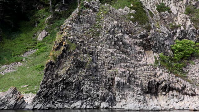 Basalte-Rock-auf-Kunaschir-Insel