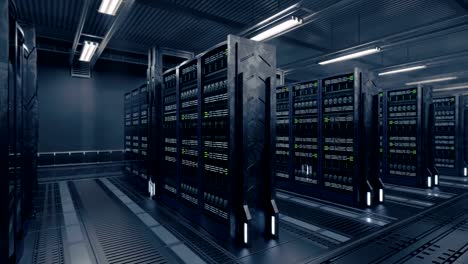 4k-Animation-presenting-data-center-while-working.
