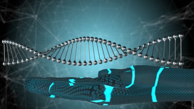 AI-Artificial-inteligencia-Bio-médica-biotech-investigación-genética-hélice-de-ADN