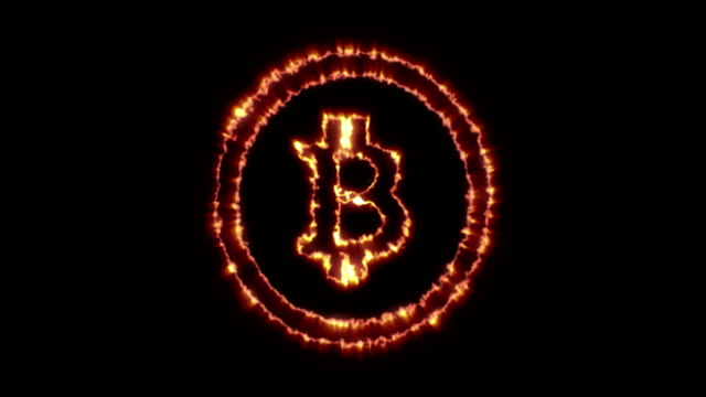Animation-of-the-appearance-bitcoin-symbol-with-the-alpha-channel