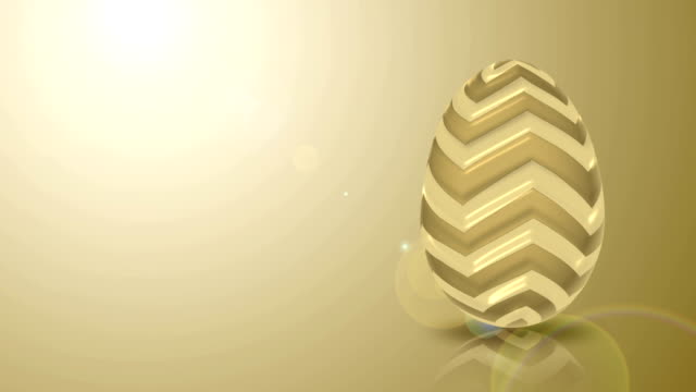Goldenes-Osterei-mit-Muster-in-nahtloser-Loop-Animation-vor-Ort-Licht-Hintergrund