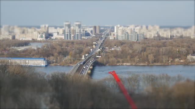 beautiful-look-at-metro-bridge-and-left-side-of-Kyiv-city,-capital-of-Ukraine