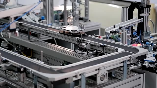 automatisiertes-Auto-wartet-darauf,-an-der-Verladestation-der-Smart-Factory-geladen-zu-werden