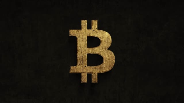über-Zeit-Bitcoin-auf-Grunge-hintergrund-rosten