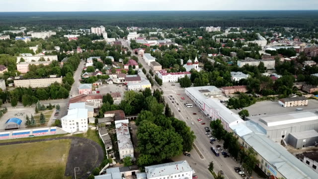 Panoramische-Luftaufnahme-der-Stadt-von-Gus-Khrustalny