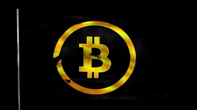 3D-estallar-bandera-de-Bitcoin-signo-de-agitar-en-el-viento-con-el-canal-alfa