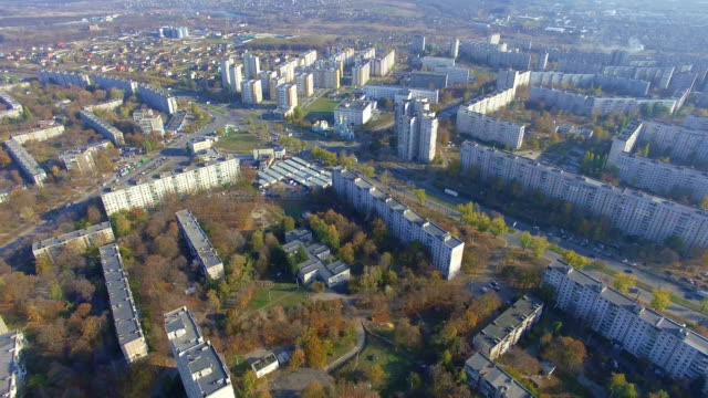 Aerial-panoramic-view-of-residential-area-Saltivka-in-Kharkiv
