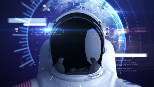Astronauta-volando-en-el-espacio-con-casco-Hud-avanzado