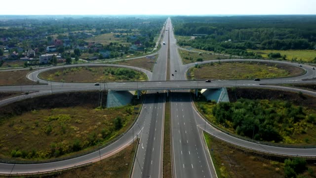 Großer-Autowechsel,-Luftaufnahme.-Route-Kiew-Zhytomyr