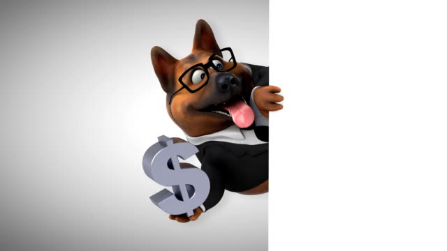 Spaß-beim-Deutschen-Schäferhund---3D-Animation