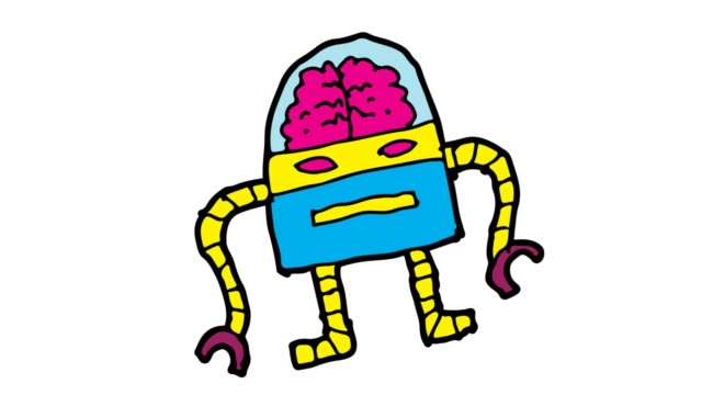Kids-drawing-White-Background-with-theme-of-smart-robot