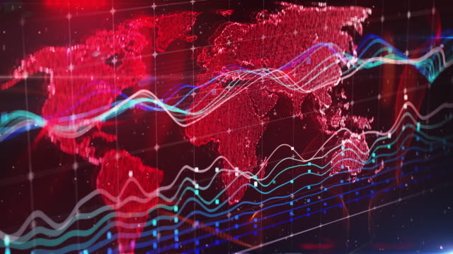 Finanznachrichten-hintergrund,-Börse,-Weltkarte,-Grafiken-und-Charts
