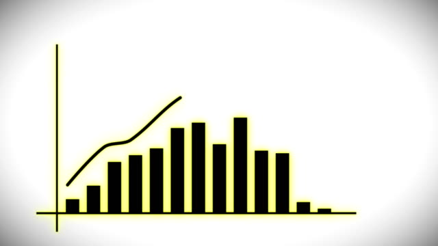 Gelbe-und-schwarze-Graph-Wachstumsanimation