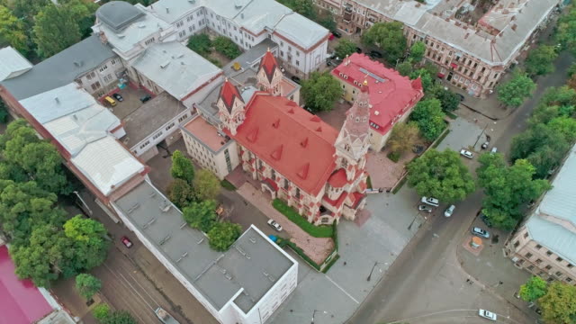 Catedral-luterana-de-San-Pablo-de-Odessa,-iglesia-de-la-Iglesia-Luterana-Evangélica-Alemana-de-Ucrania