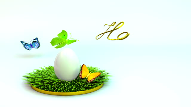 Huevo-de-Pascua-sobre-la-hierba.-Render-3D.