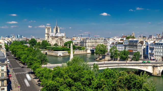 Paris-Panorama-with-Cite-Island-and-Cathedral-Notre-Dame-de-Paris-timelapse-from-the-Arab-World-Institute-observation-deck.-France