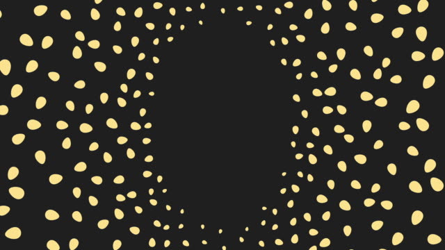 Gelb-Pastell-Osterei-Grafikanimation-isoliert-auf-schwarzem-Hintergrund-mit-alpha-Maske