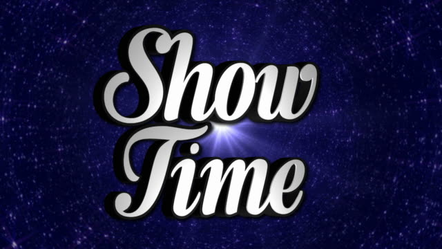 SHOW-TIME-Animation-drehen-Text-und-Diskothek-Tanz-Hintergrund-mit-Alpha-Kanal,-Schleife