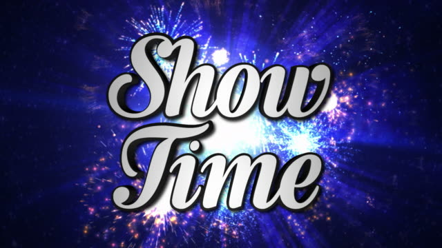 SHOW-TIME--Animation-Text-and-Disco-Dance-Background,-Zoom-IN/OUT-Rotation,-with-Alpha-Channel,-Loop