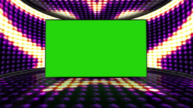 Sterne-Glühbirne-Licht-Zimmer-Hintergrund-mit-Green-Screen,-Schleife