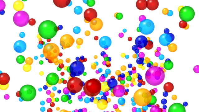 Colorful-bubbles-explosion.-Alpha-channel,-4K