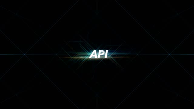 Digitale-Leitungen-Tech-Wort---API