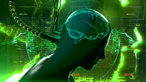 Futuristic-human-connected-to-global-network.-Brain-upgrade,-memory-boost