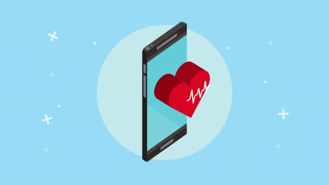 Smartphone-mit-Herz-Cardio-Gesundheits-Online-Technologie