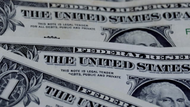 Dollar,-amerikanischen-Banknoten-Wert-von-1-Dollar-ist-drehen