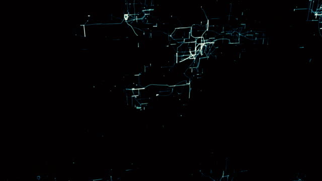 Künstliche-neuronale-Netz.-Blaue-elektronische-Knoten-im-elektronischen-cyberspace